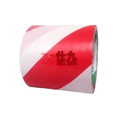 安赛瑞 SAFEWARE 14325 地板划线胶带（红/白）高性能自粘性PVC材料,红白色,50mm×22m