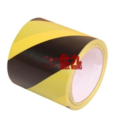 安赛瑞 SAFEWARE 14339 地板划线胶带（黄/黑）高性能自粘性PVC材料,黄/黑,100mm×22m