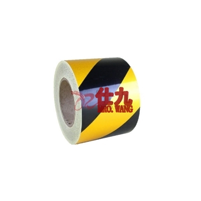 安赛瑞 SAFEWARE 14219 反光划线胶带（黄/黑）高性能反光自粘性材料,黄/黑,75mm×22m