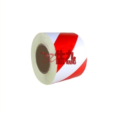 安赛瑞 SAFEWARE 14347 反光划线胶带（红/白）高性能反光自粘性材料,红/白,100mm×22m