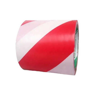 安赛瑞 SAFEWARE 14325 地板划线胶带（红/白）高性能自粘性PVC材料,红白色,50mm×22m