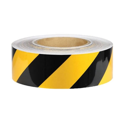安赛瑞 SAFEWARE 14377 中载型划线胶带（黄/黑）高性能自粘性PVC材料,表面覆透明保护膜,黄/黑,50mm×22m