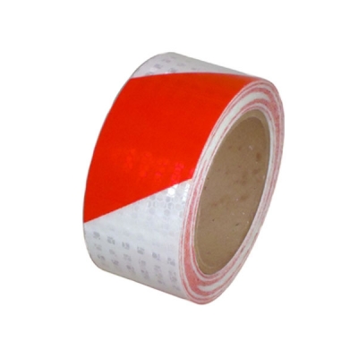 安赛瑞 SAFEWARE 14359 超级晶格反光警示胶带（红/白）超级晶格反光材料,红/白,50mm×50m