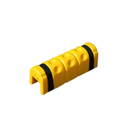 安赛瑞 SAFEWARE 11729 半圆塑料防撞柱 高强度塑料材质，黄色，配两条黑色魔术贴，尺寸45（长）*20（宽）*18.5（高）cm，开口宽度140mm