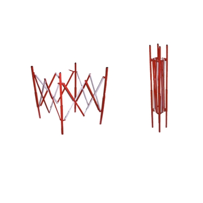 安赛瑞 SAFEWARE 11702 移动式伸缩围栏（红白）金属材质,红白相间，收缩尺寸：150×150×1150mm，伸展尺寸：1300×1300×850mm