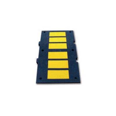 安赛瑞 SAFEWARE 11105 重载反光减速板 优质原生橡胶,黄黑条纹,含安装配件,900×500×50mm