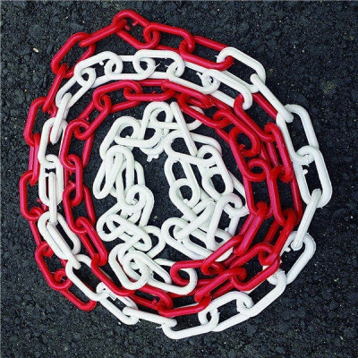 安赛瑞 SAFEWARE 14487 塑料隔离链条 高强度塑料材质,红白相间,25m/卷