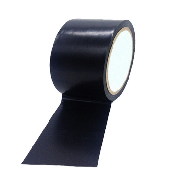 安赛瑞 SAFEWARE 15649 耐磨型划线胶带（黑）高性能自粘性PVC材料,表面覆**强保护膜,黑色,50mm×22m