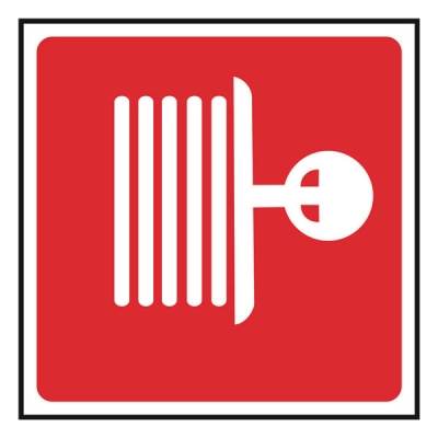 安赛瑞 SAFEWARE 20338 消防安全标识（消防水带,仅图片）不干胶,250×250mm