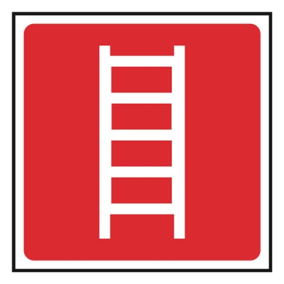 安赛瑞 SAFEWARE 20342 消防安全标识（消防梯,仅图片）不干胶,250×250mm