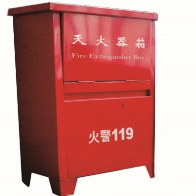 安赛瑞 SAFEWARE 20396 灭火箱 红色粉末喷涂钢板，2个2kg二氧化碳灭火器
