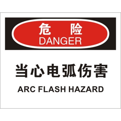 安赛瑞 SAFEWARE 31659 电气伤害标识（危险当心电弧伤害）1.5mm厚ABS工程塑料板，250mm（W)×315mm(H)，中英文
