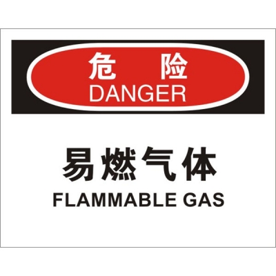 安赛瑞 SAFEWARE 31716 火灾消防标识（危险易燃气体）1.5mm厚ABS工程塑料板，250mm（W)×315mm(H)，中英文