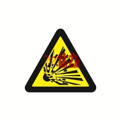 安赛瑞 SAFEWARE 32626 安全警示标签（当心爆炸)高性能自粘性乙烯，边长50mm，10片/包