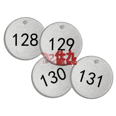 安赛瑞 SAFEWARE 14780 反光塑料号码吊牌 圆形,Φ38.1mm,银底黑字,号码从126到150,25个/包