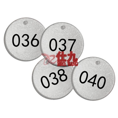 安赛瑞 SAFEWARE 14783 反光塑料号码吊牌 圆形,Φ38.1mm,银底黑字,号码从026到050,25个/包