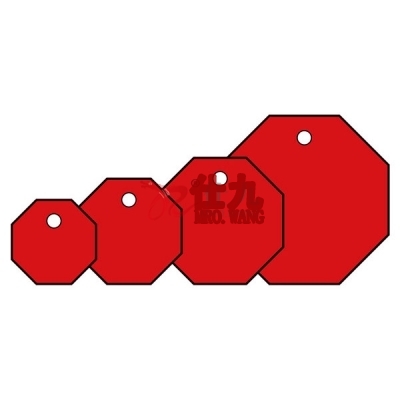 安赛瑞 SAFEWARE 14818 **塑料吊牌 八边形,Φ31.8mm,红色,100个/包