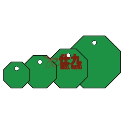安赛瑞 SAFEWARE 14823 **塑料吊牌 八边形,Φ38.1mm,绿色,100个/包