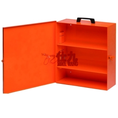 安赛瑞SAFEWARE 14736 锁具管理箱（空箱）橙色粉末喷涂钢板,内置2个层板,箱门可上锁,415×350×148mm
