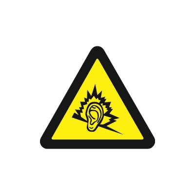 安赛瑞 SAFEWARE 32631 安全警示标签（噪声有害）高性能自粘性乙烯，边长50mm，10片/包