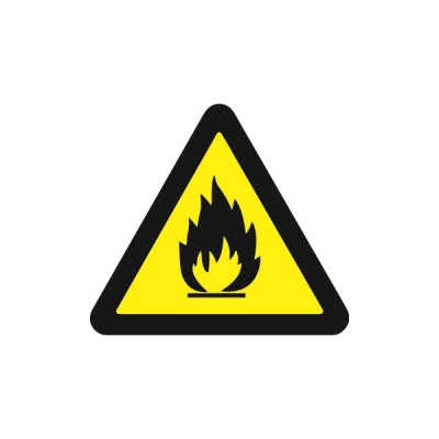 安赛瑞 SAFEWARE 32823 安全警示标签（当心火灾)高性能自粘性乙烯，边长100mm，10片/包