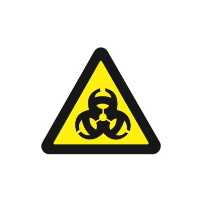安赛瑞 SAFEWARE 32825 安全警示标签（当心感染)高性能自粘性乙烯，边长100mm，10片/包