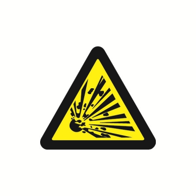 安赛瑞 SAFEWARE 32826 安全警示标签（当心爆炸)高性能自粘性乙烯，边长100mm，10片/包