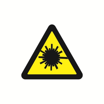 安赛瑞 SAFEWARE 32827 安全警示标签（当心激光)高性能自粘性乙烯，边长100mm，10片/包