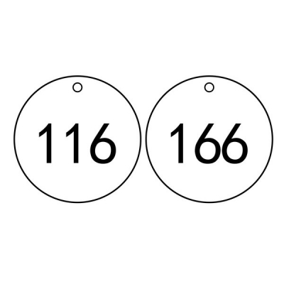 安赛瑞 SAFEWARE 14771 塑料号码吊牌 圆形,Φ29mm,白底黑字,号码从101到200,100个/包
