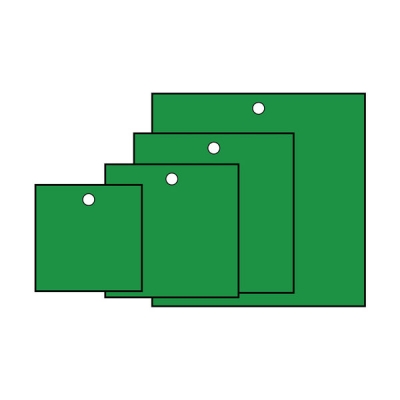 安赛瑞 SAFEWARE 14806 空白塑料吊牌 正方形,31.8×31.8mm,绿色,100个/包