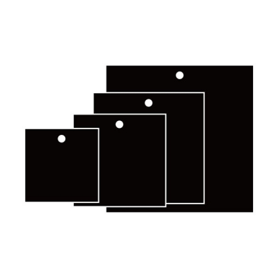 安赛瑞 SAFEWARE 14809 空白塑料吊牌 正方形,25.4×25.4mm,黑色,100个/包