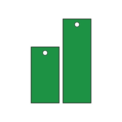 安赛瑞 SAFEWARE 14836 空白塑料吊牌 长方形,25.4×76.2mm,绿色,100个/包