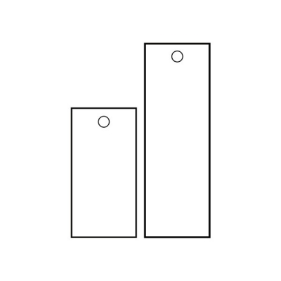 安赛瑞 SAFEWARE 14839 空白塑料吊牌 长方形,25.4×50.8mm,白色,100个/包