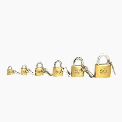 安赛瑞 SAFEWARE 14751 黄铜挂锁 黄铜锁体,锁体20×20×6mm,锁梁Φ3.2mm,锁梁宽17.3mm,总高33mm