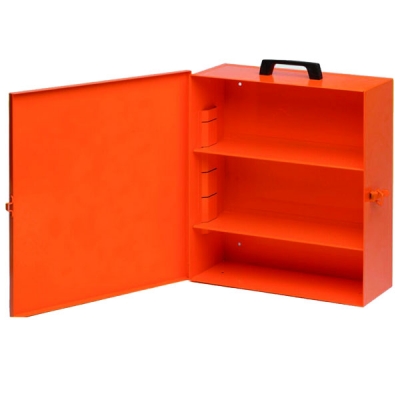 安赛瑞SAFEWARE 14736 锁具管理箱（空箱）橙色粉末喷涂钢板,内置2个层板,箱门可上锁,415×350×148mm