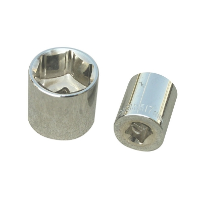 西玛C-MART F0292-06-24 3/8"DR六角短套筒24mm铬钒钢制造，镜面处理