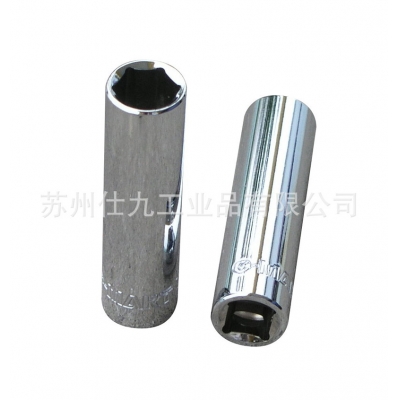 西玛C-MART F0295-06-14 1/4"DR长六角套筒14mm铬钒钢制造，镜面处理；全长50mm