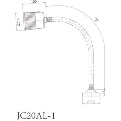 防水型LED软管机床工作灯(磁性底座) JC67BL-1 银星