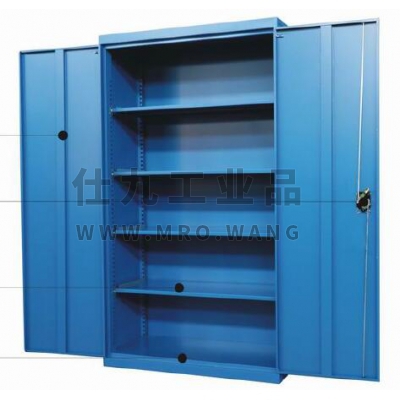 蓝色双开门置物柜 （带挂板 三层板 二抽屉）HWS320B STORAGEMAID