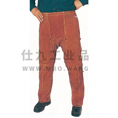 咖啡色皮制焊服 蛮牛王工作裤, 102cm长 WELDAS/威特仕 44-7440
