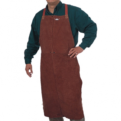 咖啡色皮制焊服 蛮牛王护胸围裙, 122cm长 WELDAS/威特仕 44-7148