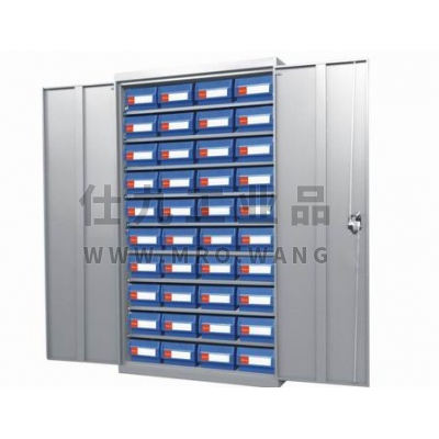 灰色双开门零件盒置物柜存储柜 零件盒可选深蓝色或灰色 HWS352G-400 STORAGEMAID