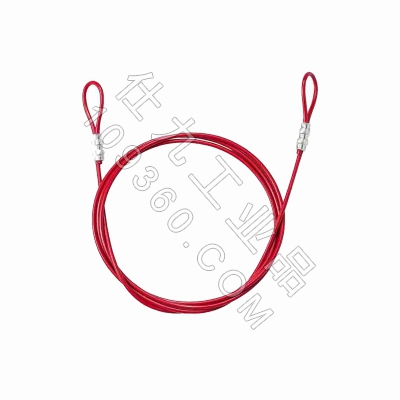 贝迪（brady）双孔缆锁 4.8mm直径涂塑钢缆 0.6m/1.2m/1.8m/2.4m