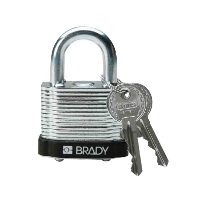 贝迪（brady）钢制挂锁挂牌锁具 1.9cm钢锁梁 锁芯互异 1把/包
