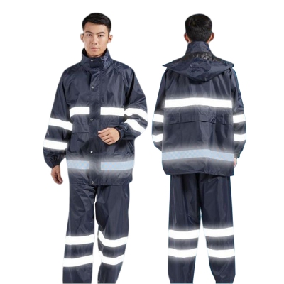 白云青鸟RF671反光套装防雨服防水防风透气耐磨雨衣雨裤工作服