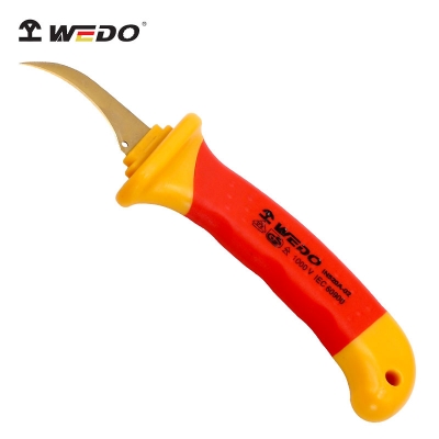 维度WEDO钢制绝缘镰刀型电缆刀IN520A-02规格50*180mm 耐压1KV