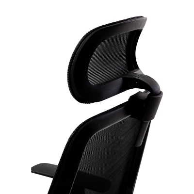 得力33564办公椅(黑)升降转椅 耐磨防滑透气网布员工椅 简约款