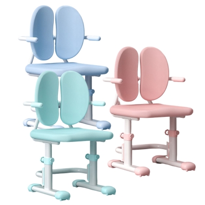 得力87103学习椅(蓝 绿 粉) 升降儿童椅 两个装