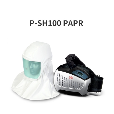 迅安P-SH100电动空气净化呼吸器+披肩头罩 智能送风高效过滤防护