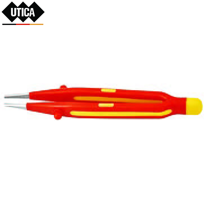 耐高压绝缘宽头横齿镊子  UTICA/优迪佧  GE80-502-383